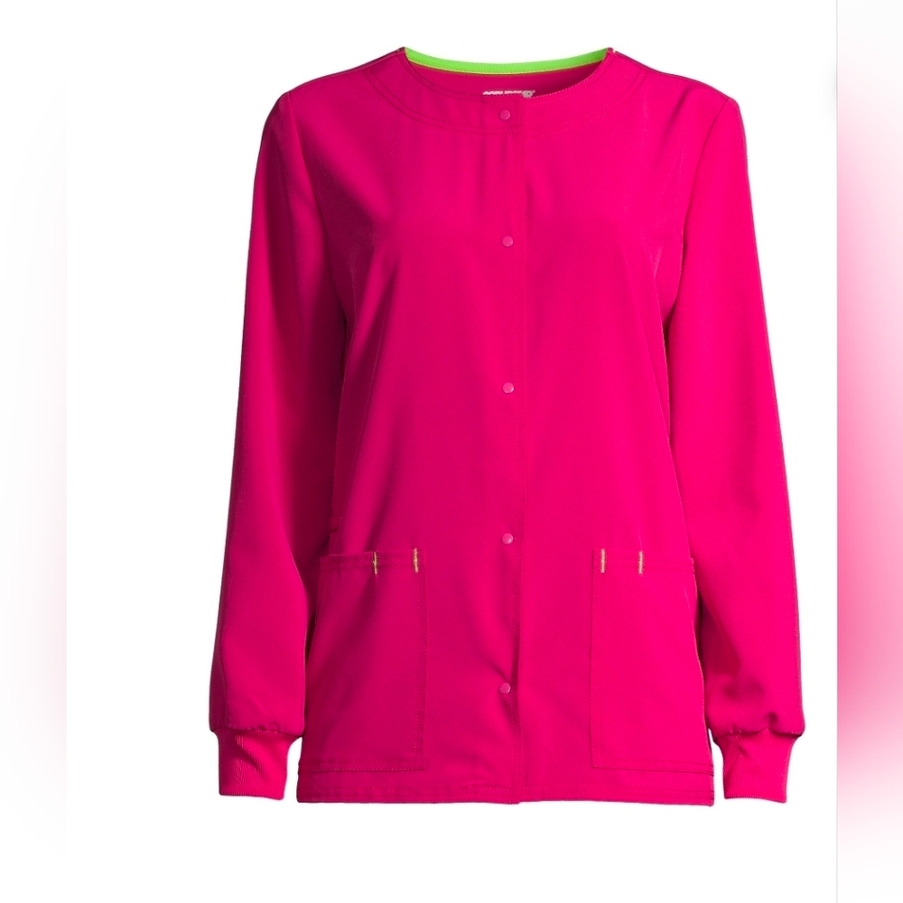 ScrubStar Warm Up Scrub Jacket with Pockets and Snap Front Closure 979